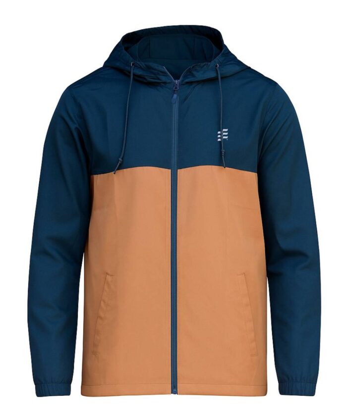 Corta-Vento Azul e Marrom